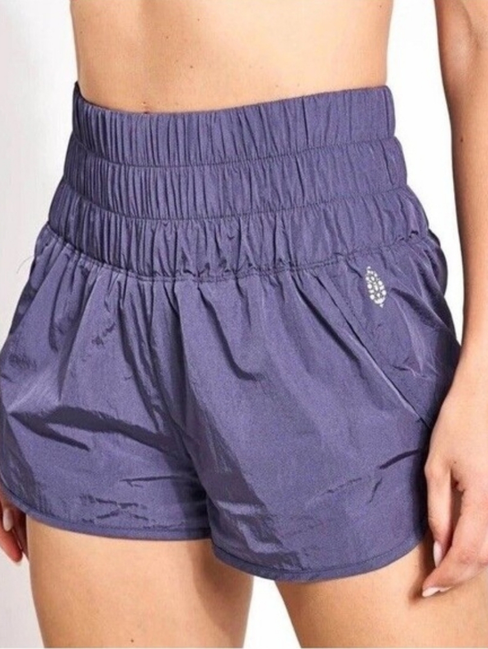 Free People Deep Sea Purple The Way Home Shorts